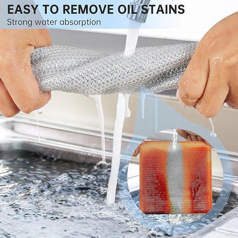 Pack Of 10 Multipurpose Wire Dishwashing Rags for Wet and Dry.