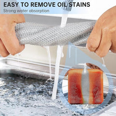 Pack Of 10 Multipurpose Wire Dishwashing Rags for Wet and Dry.