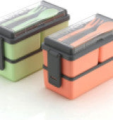 3 Compartment Lunch Box with 1 Spoon and 1 Fork