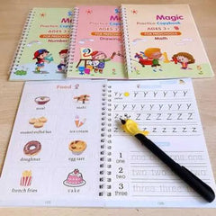 Magic Practice Copybook (4 Book + 10pcs Pen Set) (A-127)