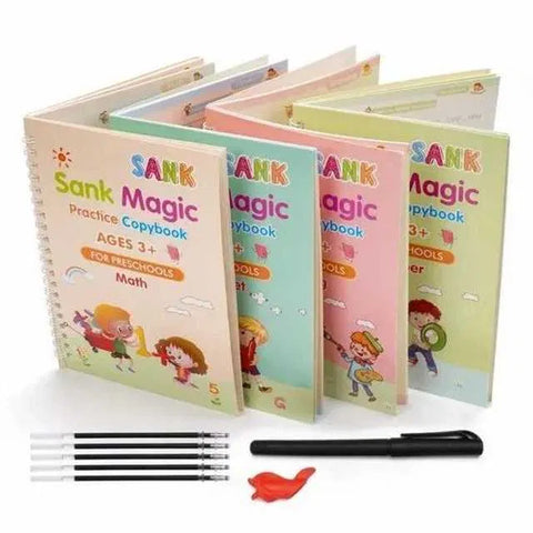 Magic Practice Copybook (4 Book + 10pcs Pen Set) (A-127)